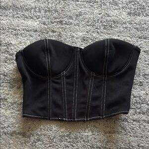 Elegant Black Bustier Top